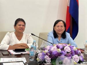 Her Excellency Secretary of State Tep Boramin and her team met with the team of the Ministry of Social Affairs, Veterans Affairs and Youth Rehabilitation.