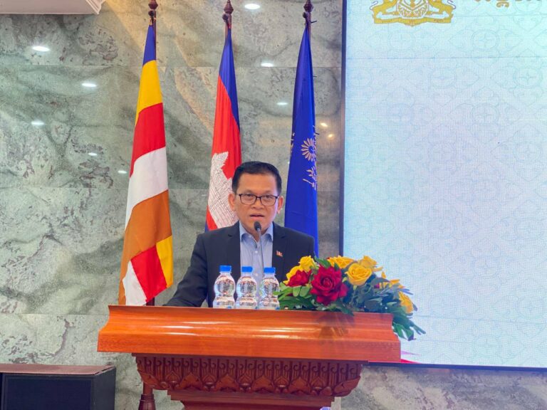 His Excellency Pen Bona, Minister Delegate to the Prime Minister and Chairman of the Royal Government Spokesperson's Unit, is invited to give an intervention on public relations and media management.
