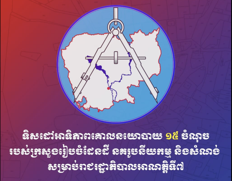 15-point policy priority directions of the Ministry of Land Management, Urban Planning and Construction for the 7th mandate of the Royal Government