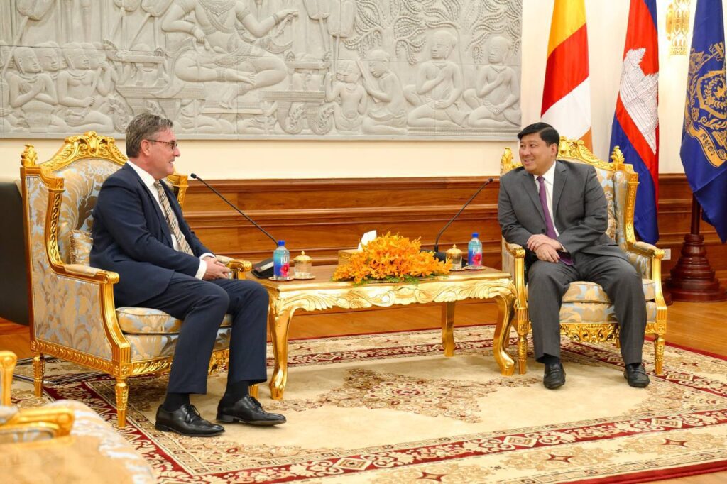 His Excellency Deputy Prime Minister Say Sam Al met with His Excellency Martin Vavra, Ambassador of the Czech Republic to the Kingdom of Cambodia.